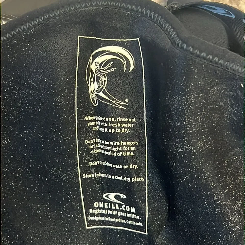O’Neill Black Wetsuit Green Blue Gray Size 10
